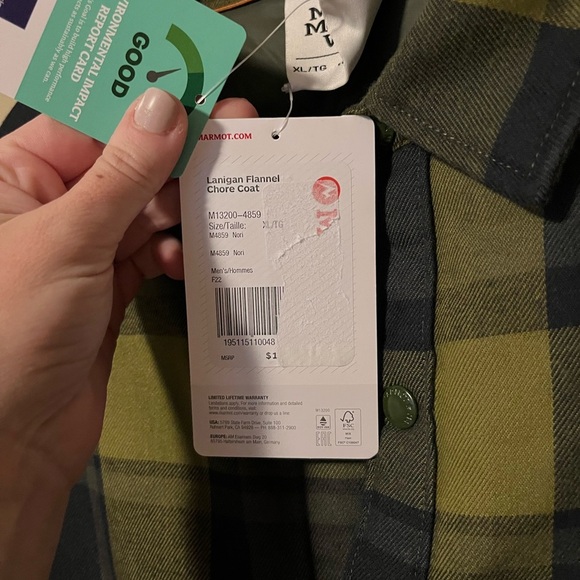 Marmot Men’s Lanigan Chore Jacket NWT - Picture 7 of 14